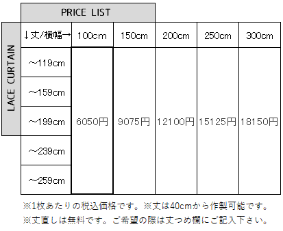 価格表