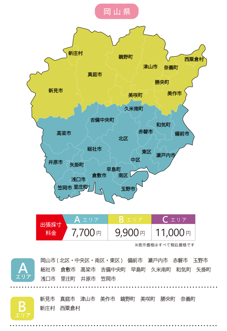 岡山県マップ