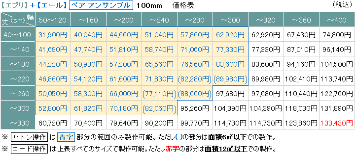 価格表