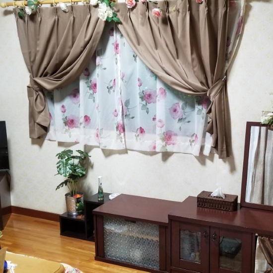 激安遮光カーテン＜ダグラス　ブラウン＞のレビュー写真です