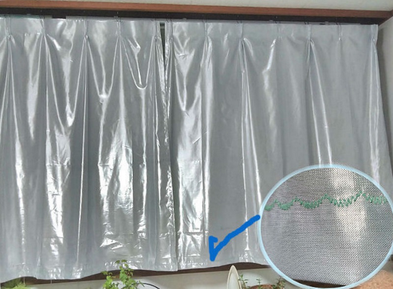 高い断熱＆保温効果のレースカーテン＜ファインシルク　シルバー＞のレビュー写真です