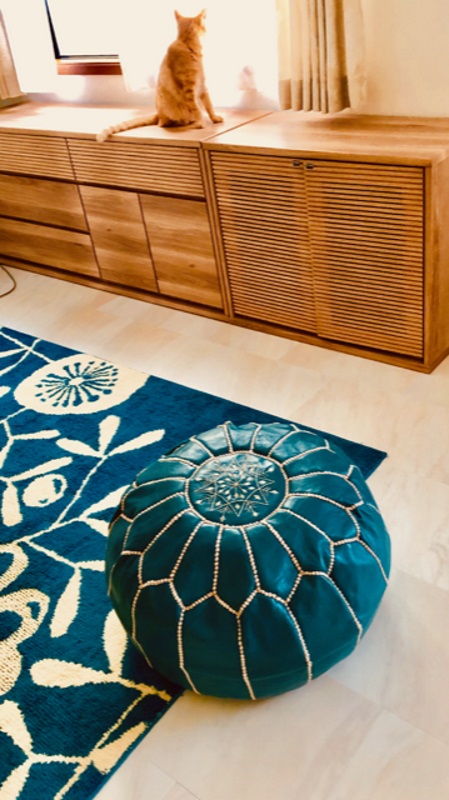 モロッカンプフ＜プフフ　リバーブルー＞のレビュー写真です