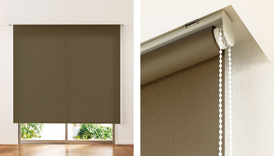 ロールスクリーンのカーテンレールボックス取付けのイメージ