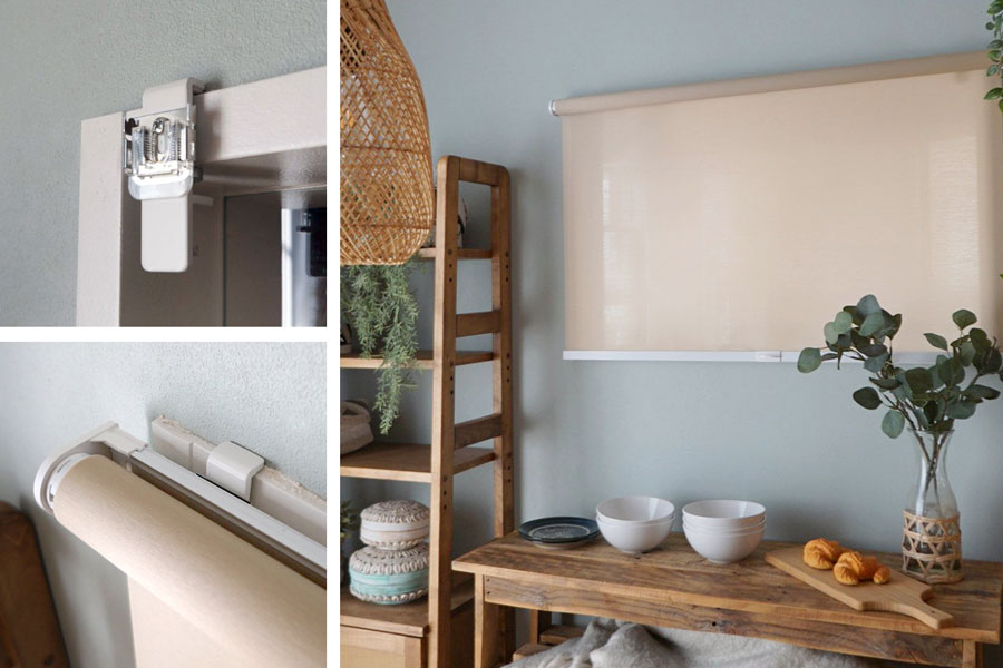 1つ穴のブラケット取付の例